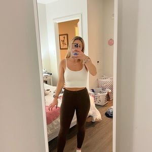 Brandy Melville White Crop Tank